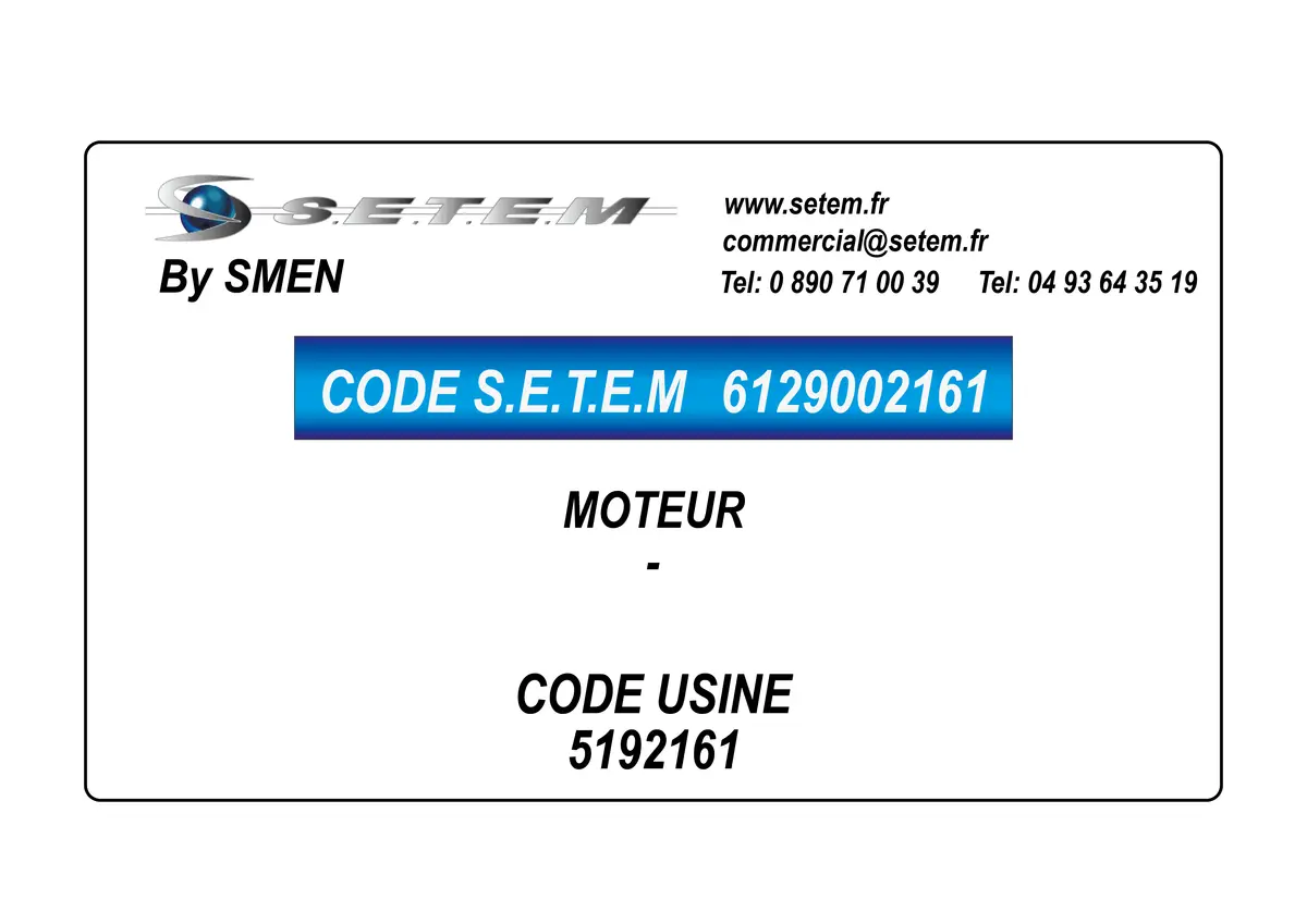 6129002161-MOTEUR SMEN *5192161*