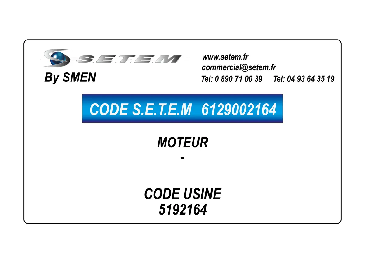6129002164-MOTEUR SMEN *5192164*