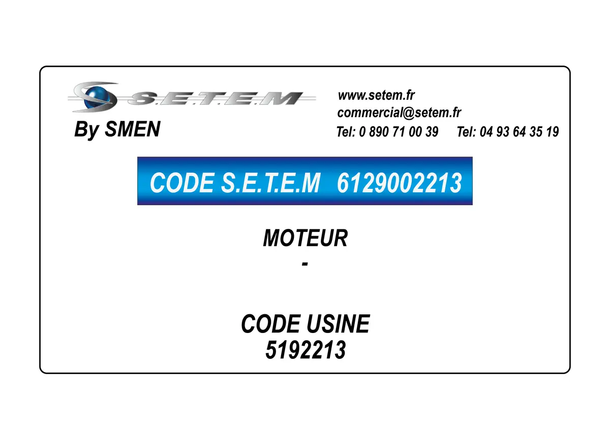 6129002213-MOTEUR SMEN *5192213*