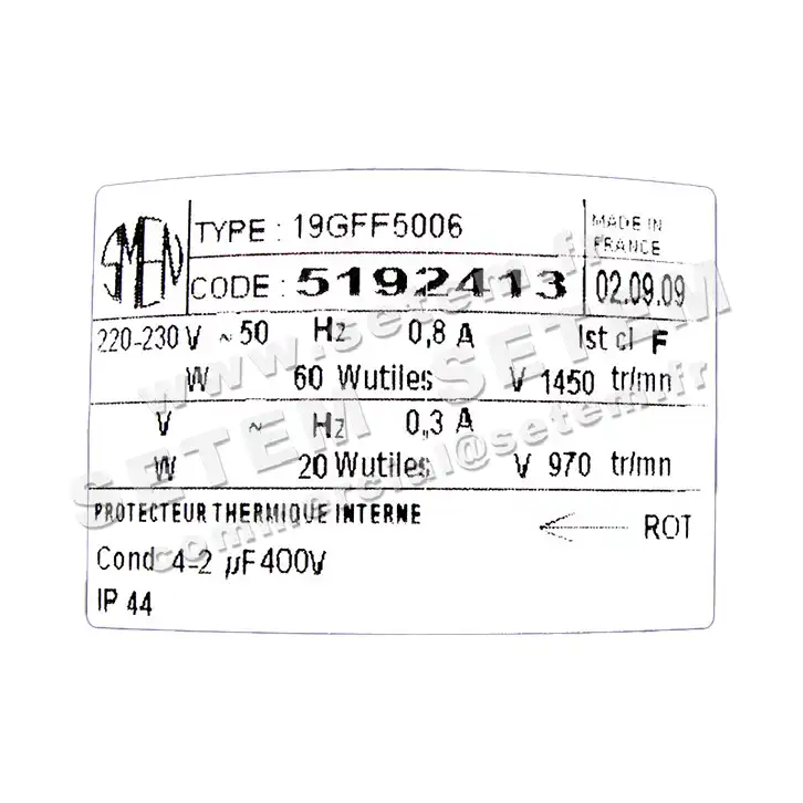 6129002413-MOTEUR SMEN 19GFF5006 *5192413* 2