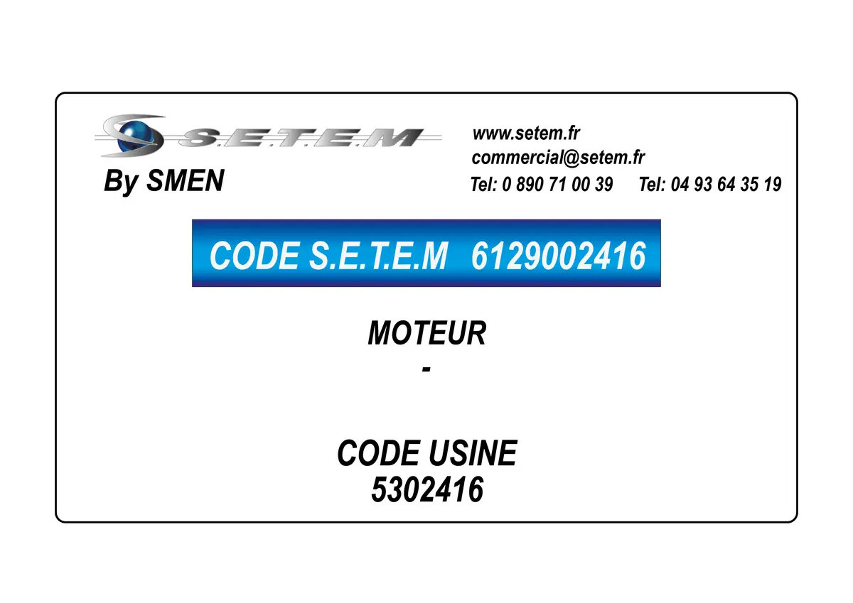 6129002416-MOTEUR SMEN *5302416*