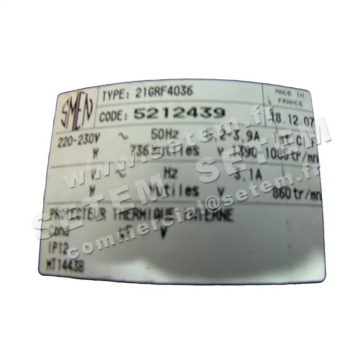 6129002439-MOTEUR SMEN 21GRF4036 "MT1443B" *5212439* 2