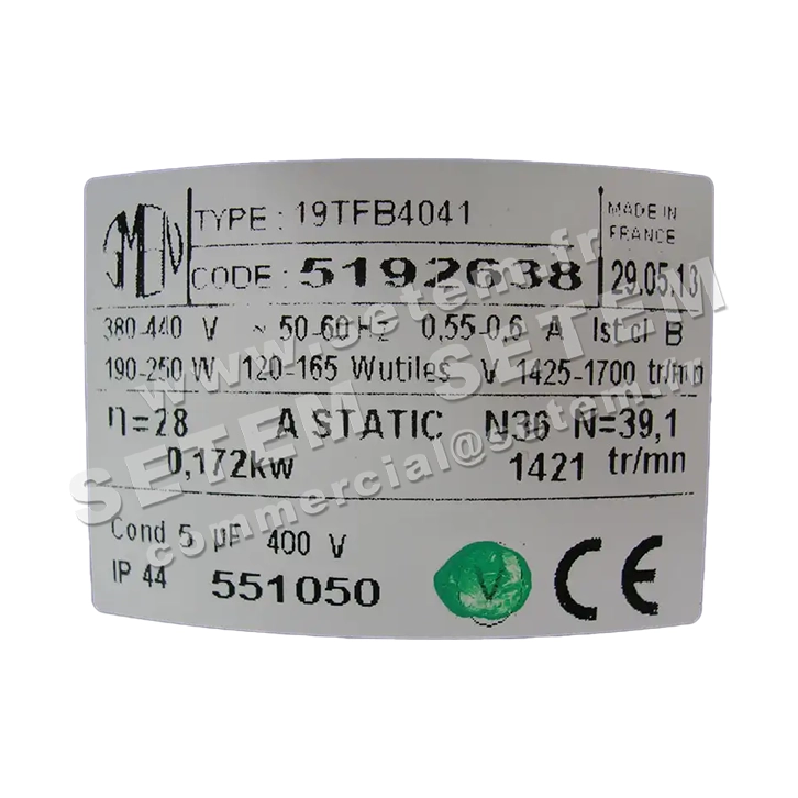 6129002638-MOTEUR SMEN 19TFB4041 "551050" *5192638* 2