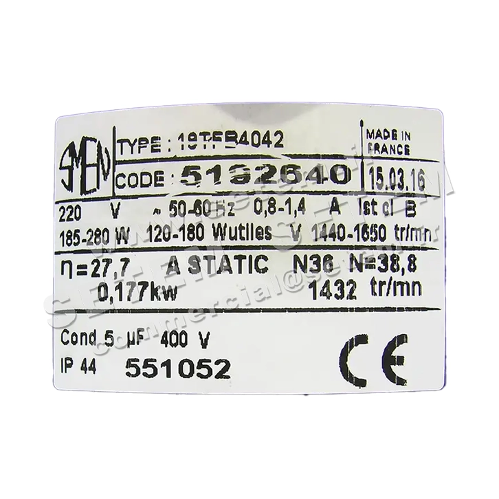 6129002640-MOTEUR SMEN 19TFB4042 "551052" *5192640* 2