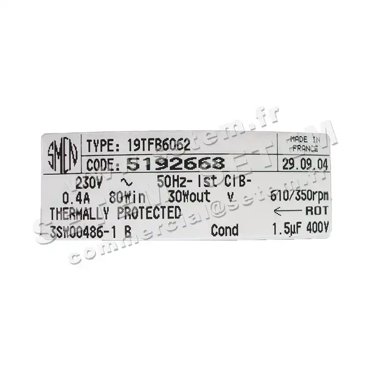 6129002668-MOTEUR SMEN 19TFB6062 *5192668* 2