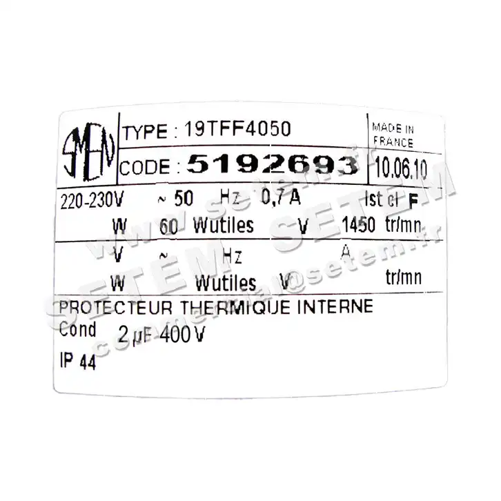 6129002693-MOTEUR SMEN 19TFF4050 *5192693* 2