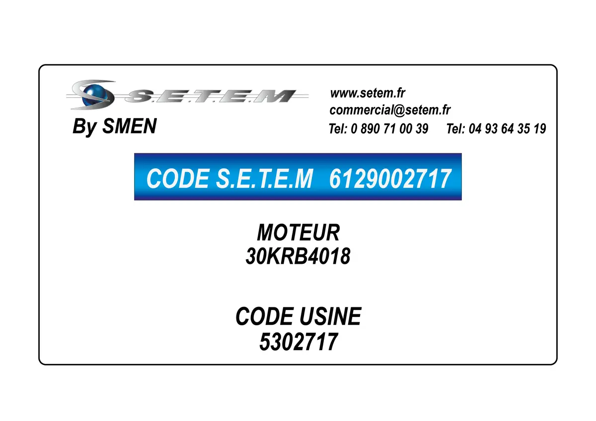 6129002717-MOTEUR SMEN 30KRB4018 *5302717*