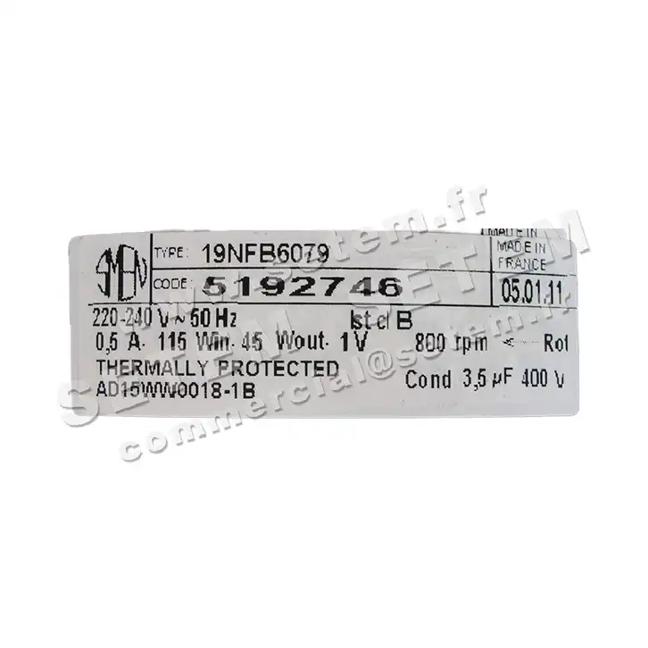 6129002746-MOTEUR SMEN 19NFB6079 *5192746* 2