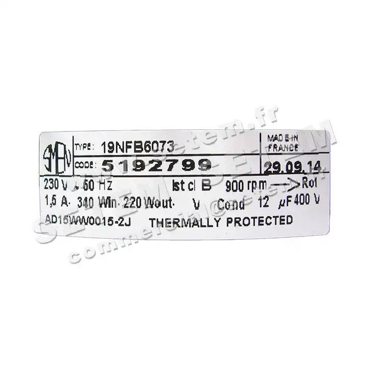 6129002799-MOTEUR SMEN 19NFB6073 "AD15WW0015.2J" *5192799* 2