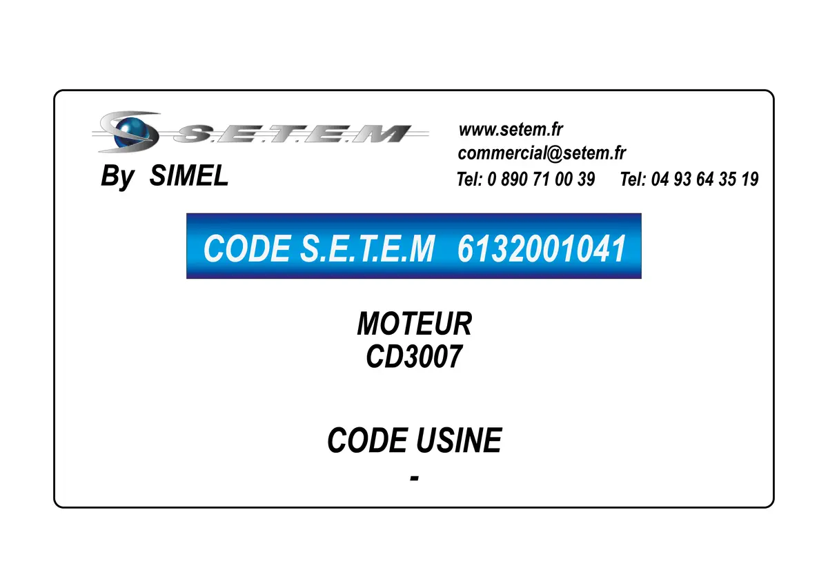 6132001041-MOTEUR SIMEL CD3007