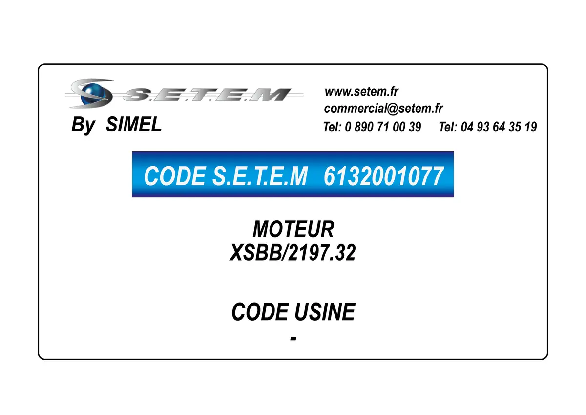 6132001077-MOTEUR SIMEL XSBB/2197.32