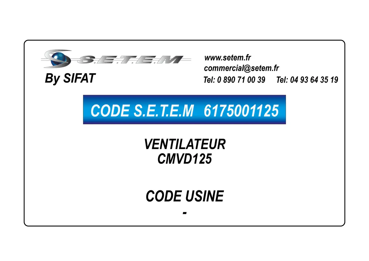 6175001125-VENTILATEUR SIFAT CMVD125