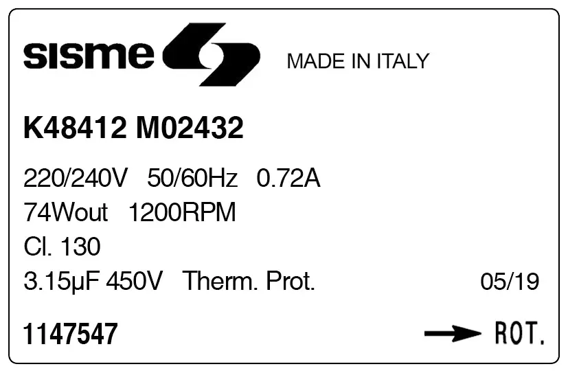 6185000085-MOTEUR SISME K48412M02432 2