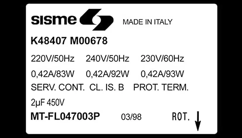 6185000678-MOTEUR SISME K48407MO0678 "MT.FL047003P" 2