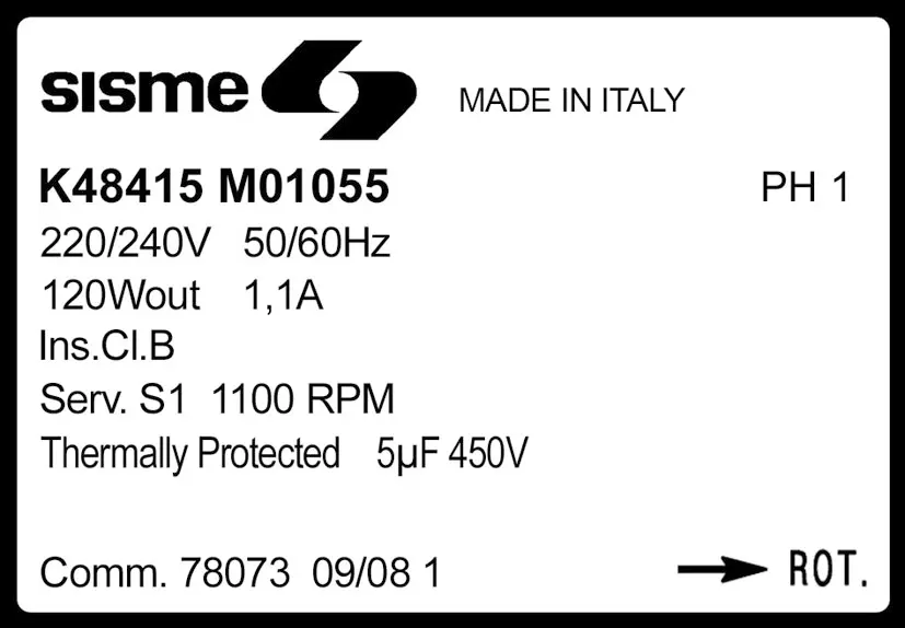 6185001155-MOTEUR SISME K48415M01055 "141356" 2