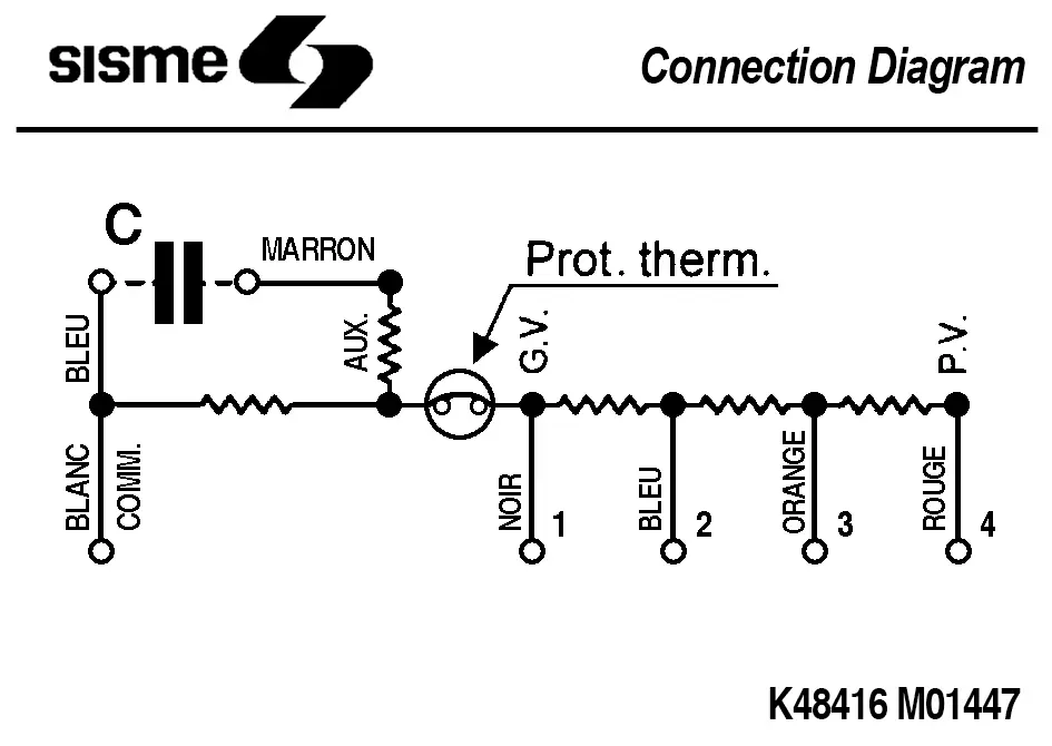 6185001447-MOTEUR SISME K48416MO1447 "5203501" 3