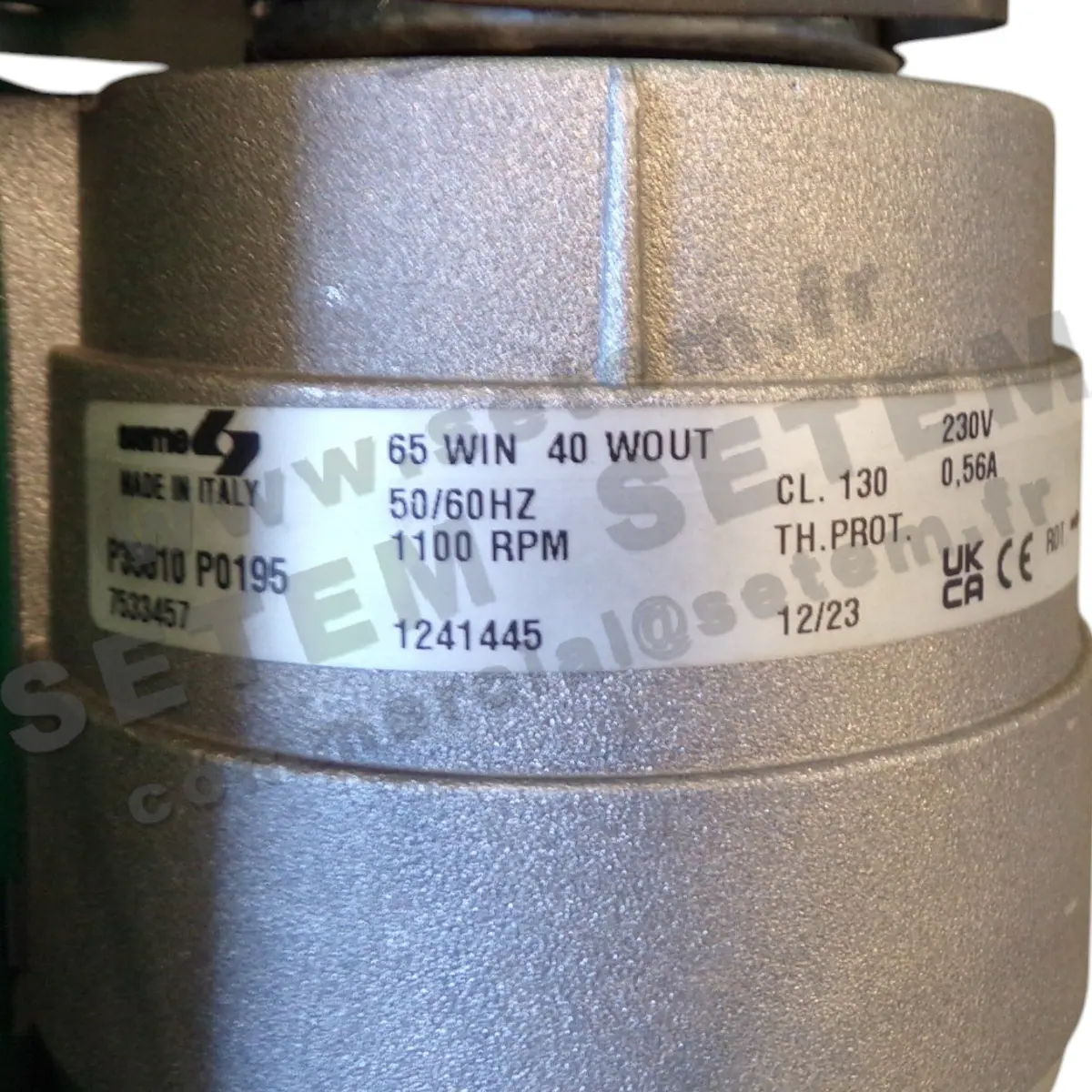6185004785-MOTEUR SISME P35810 P0195 65 WIN 40 WOUT 230V 0.56A 50/60Hz