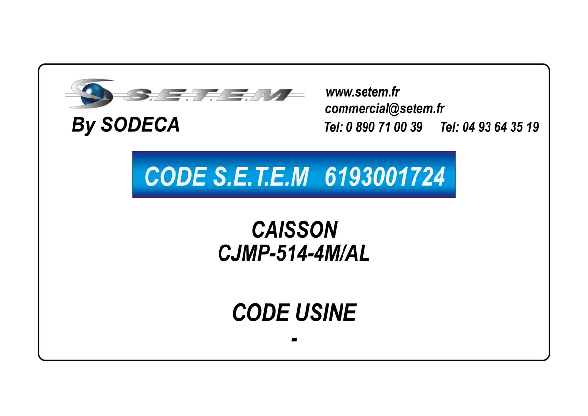 6193001724-CAISSON SODECA CJMP-512-4M/AL