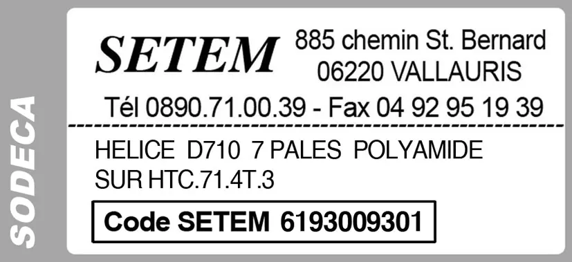 6193009301-HELICE POLYAMIDE SUR HCT-71-4T-3 SODECA 2