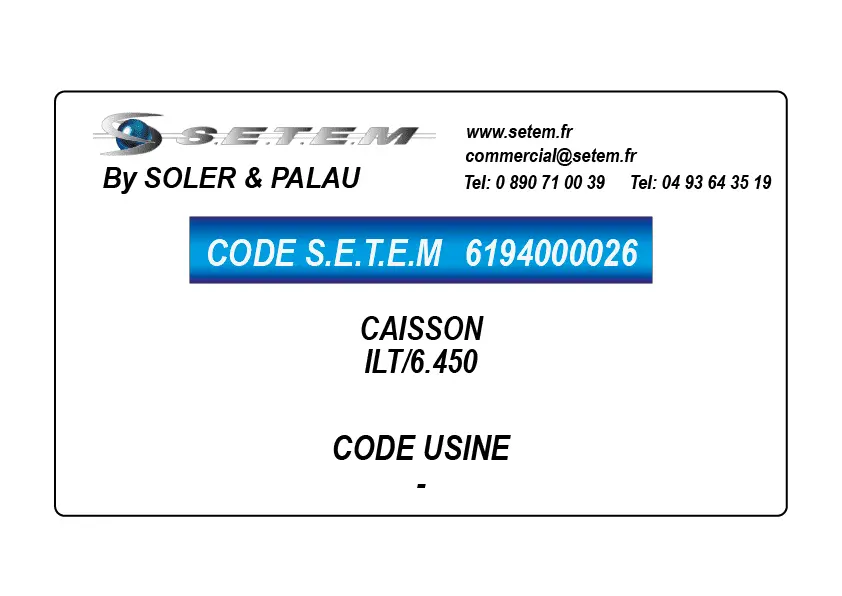 6194000026-CAISSON SP ILT/6.450