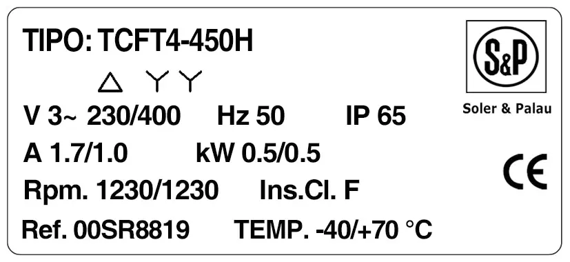6194000326-VENTILATEUR SP TCFT/4.450/H 2