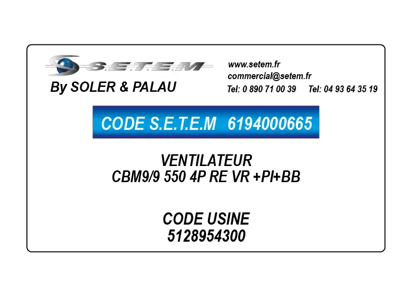 6194000665-VENTILATEUR SP CBM9/9 550 4P RE VR +PI+BB *5128954300*