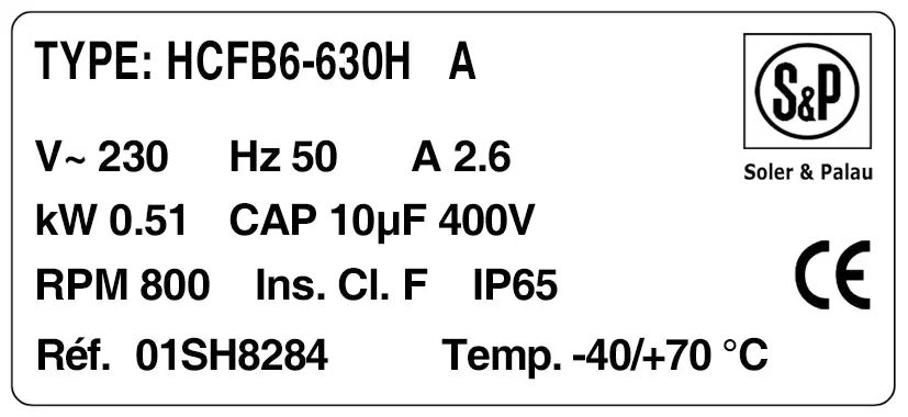 6194000756-VENTILATEUR S&P HCFB/6.630/HA 2