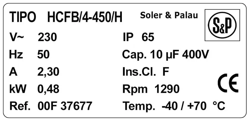 6194000777-VENTILATEUR SP HCFB/4.450/HB 2