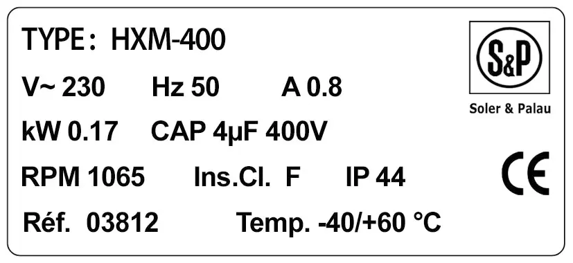 6194000850-VENTILATEUR SP HXM400 2