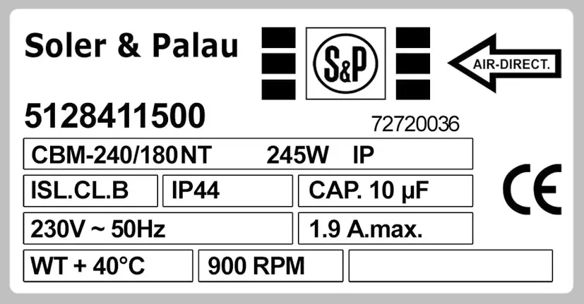 6194000915-VENTILATEUR SP CBM/6.240/180.1/3 *5128411500* 2