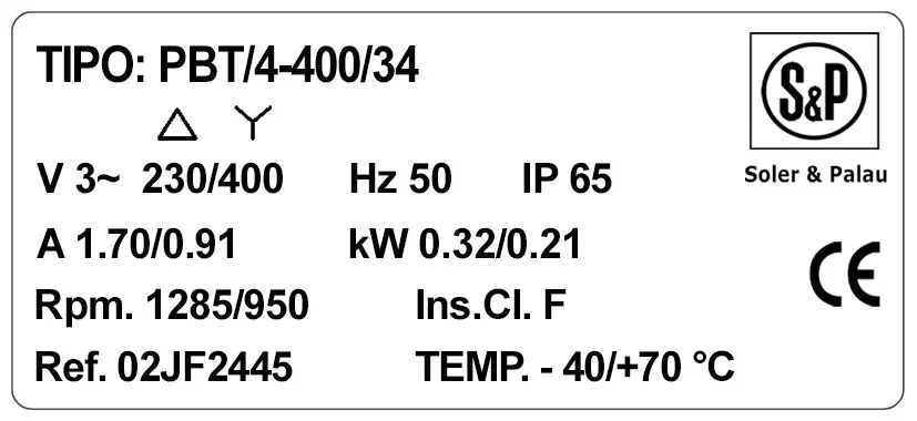 6194000917-VENTILATEUR SP PORTABLE PBT/4.400/34 2