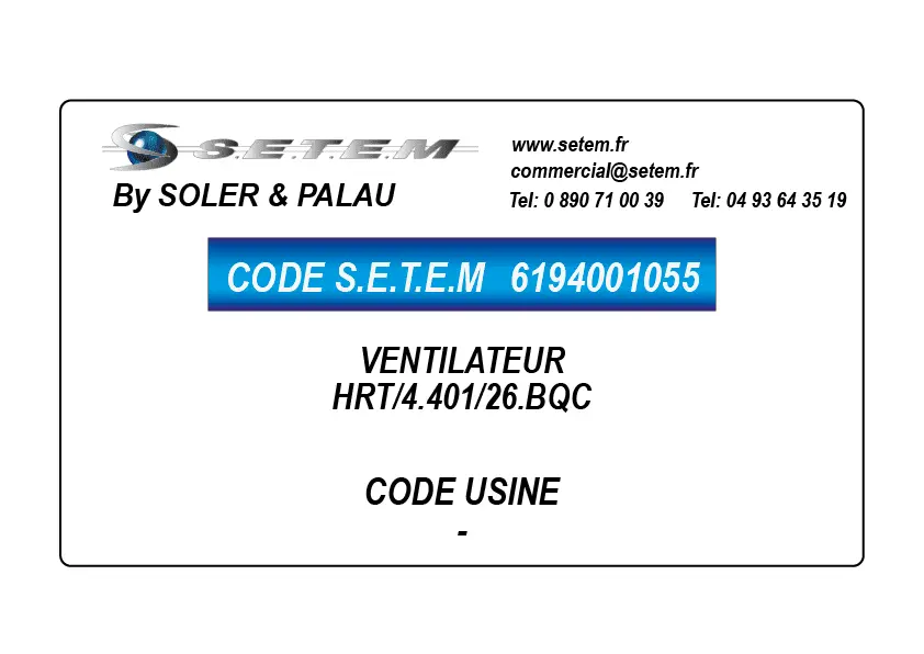 6194001055-VENTILATEUR SP HRT/4.401/26.BQC