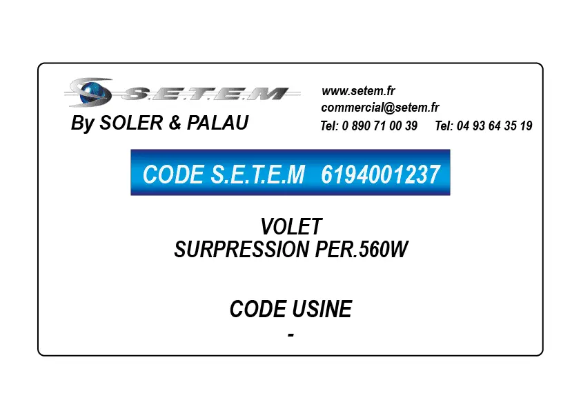 6194001237-VOLET DE SURPRESSION PER.560W SP 3