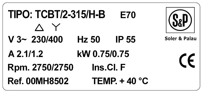 6194001520-VENTILATEUR SP TCBT/2.315/HB 2