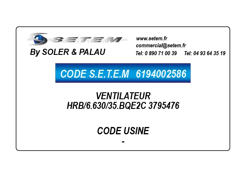 6194002586-VENTILATEUR S&P HRB/6.630/35.BQE2C "3795476"