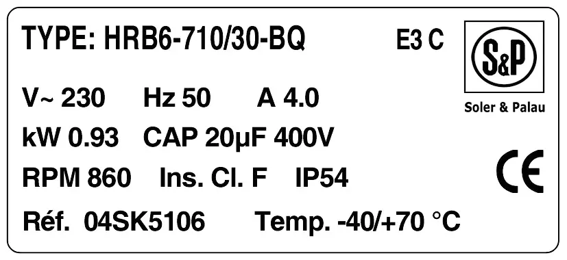 6194004076-VENTILATEUR SP HRB/6.710/30.BQE3C 2