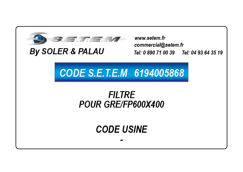 6194005868-FILTRE SP POUR GRE/FP600X400
