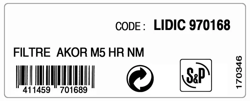 6194006310-FILTRE SP 970168 SUR AKOR HR.004 2