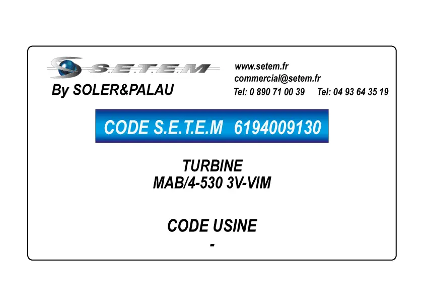 6194009130-TURBINE SP MAB/4-530 3V-VIM 2