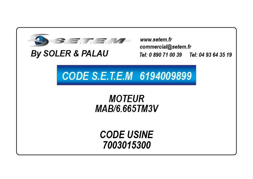 6194009899-MOTEUR SP MAB/6.665TM3V *7003015300*