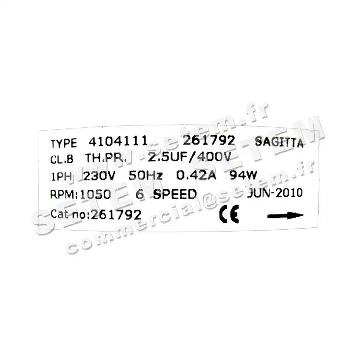 6212008051-MOTEUR SAGITTA 4104111 "261792" PLAQUE ET AUTOTRANSFORMATEUR 3