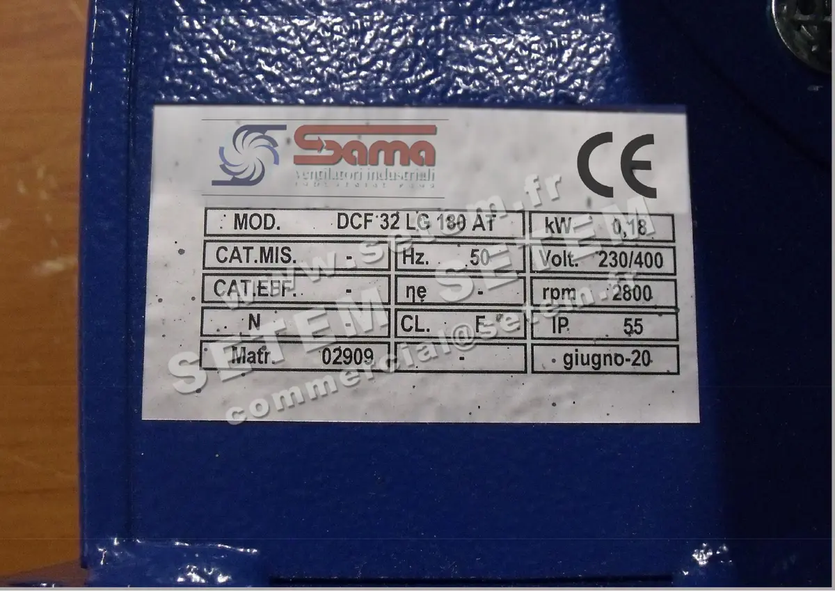 6220005285-VENTILATEUR SAMA DCF32AT 0.12KW 2P T230/400V LG 180° 2
