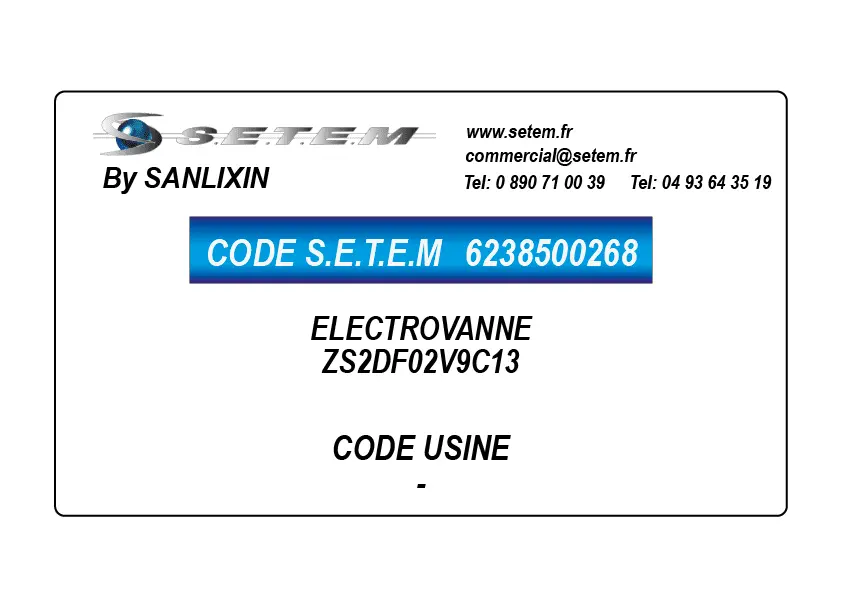 6238500268-ELECTROVANNE SANLIXIN ZS2DF02V9C13