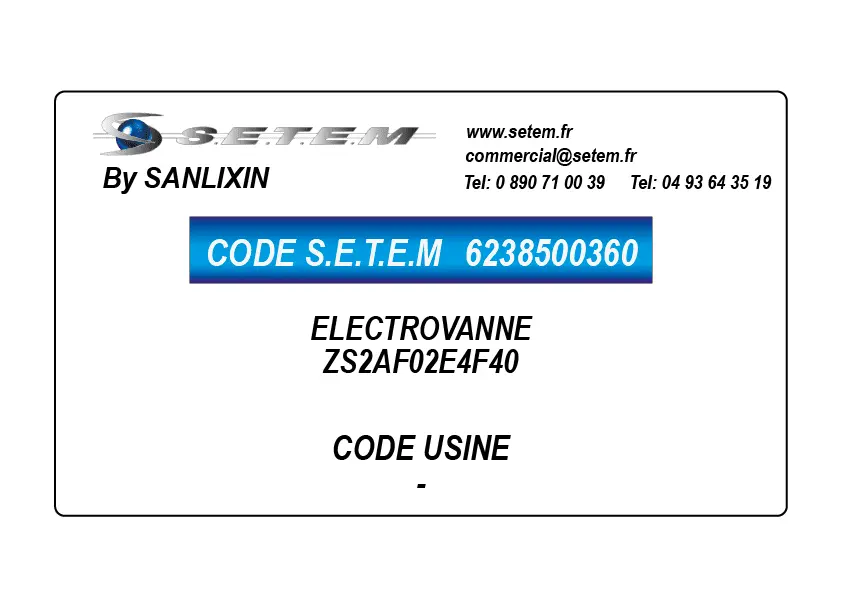 6238500360-ELECTROVANNE SANLIXIN ZS2AF02E4F40