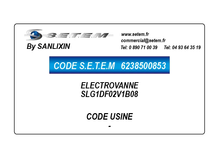 6238500853-ELECTROVANNE SANLIXIN SLG1DF02V1B08