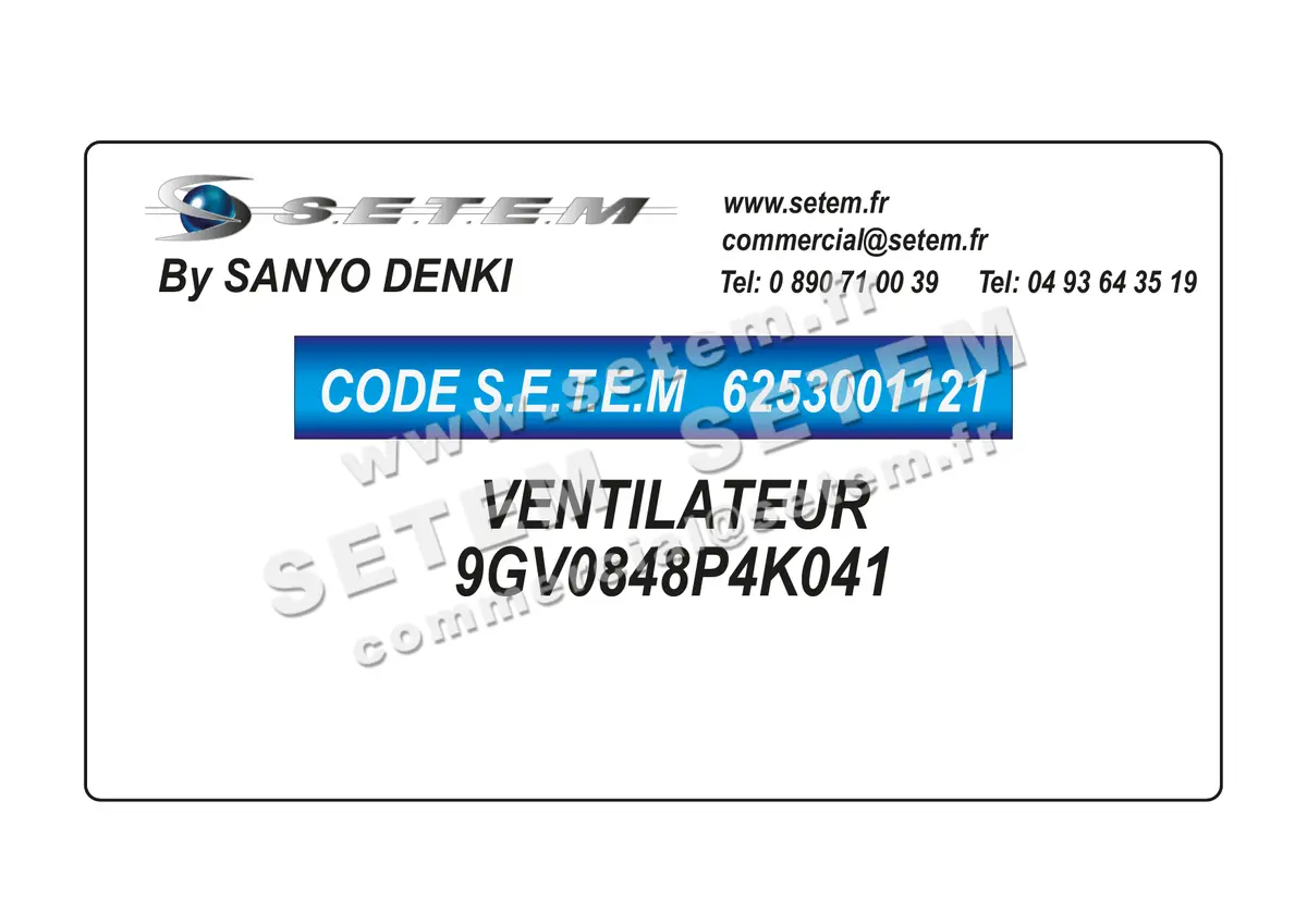 6253001121-VENTILATEUR SANYODENKI 9GV0848P4K041