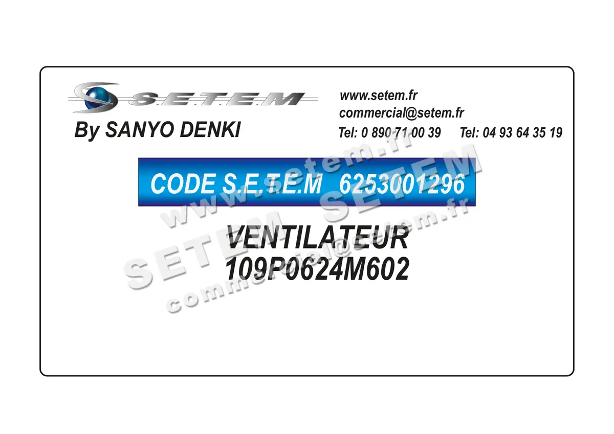 6253001296-VENTILATEUR SANYODENKI 109P0624M602