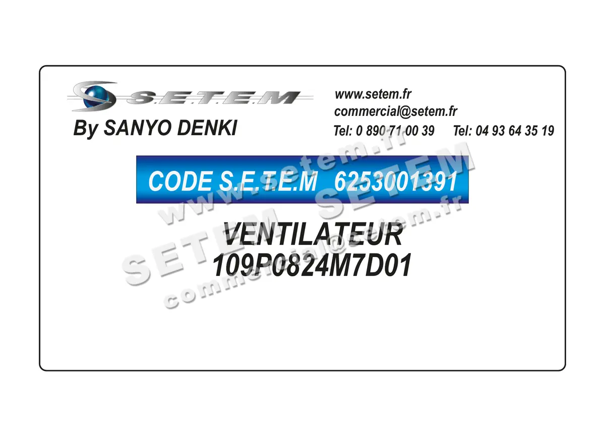 6253001391-VENTILATEUR SANYODENKI 109P0824M7D01