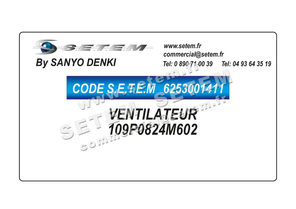 6253001411-VENTILATEUR SANYODENKI 109P0824M602