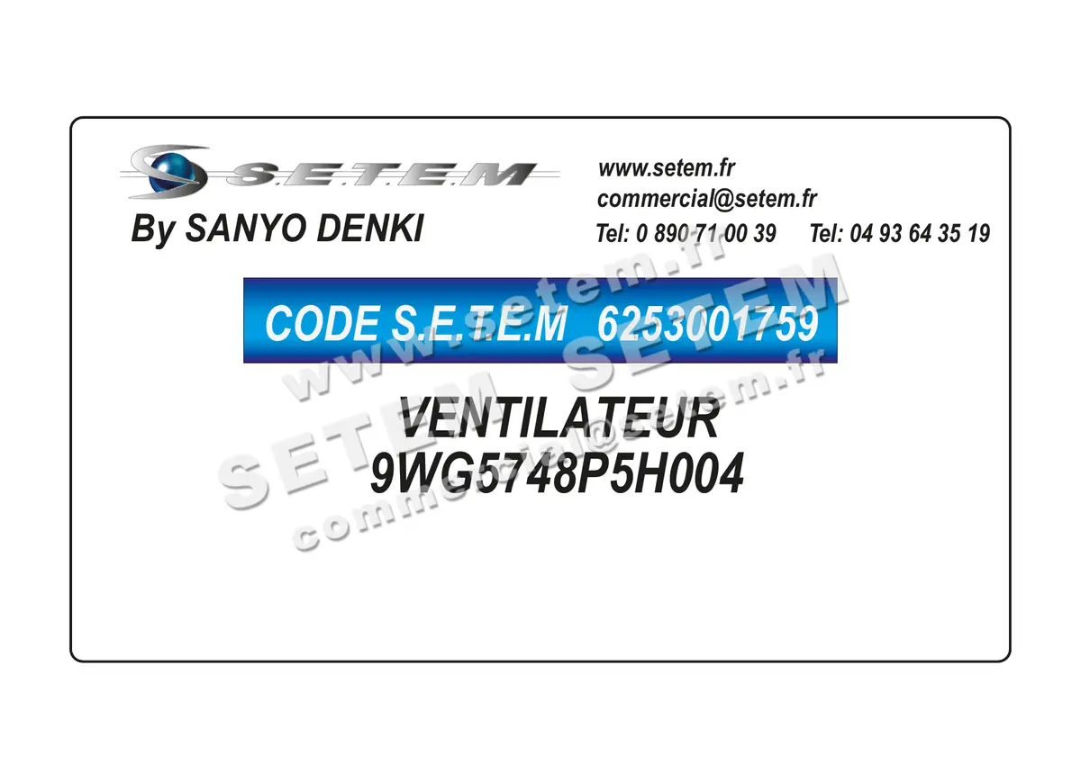 6253001759-VENTILATEUR SANYODENKI 9WG5748P5H004